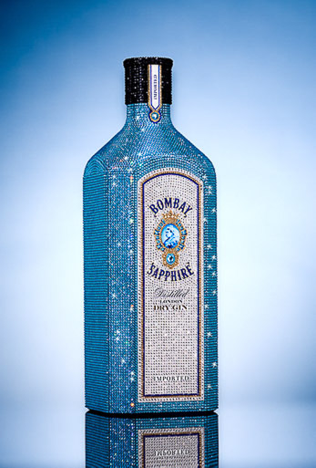 Bombay Sapphire - habillage crystaux Swarovski